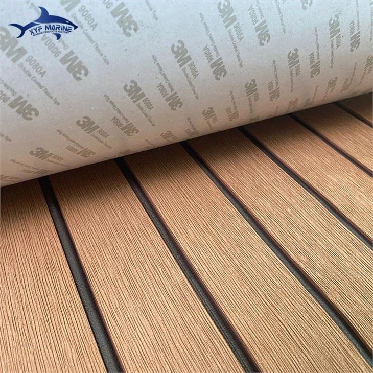 eva foam faux teak boat decking detail
